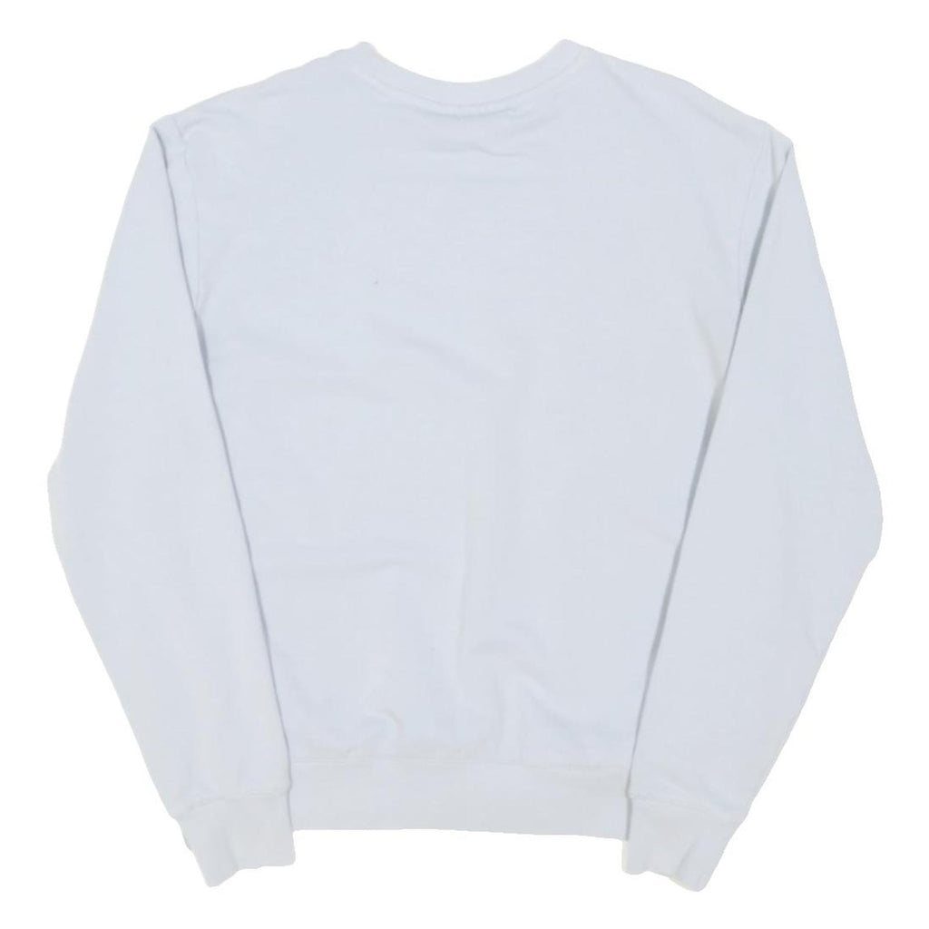 FILA Womens White Crew Neck S Cotton Blend Sweatshirt Classic Style