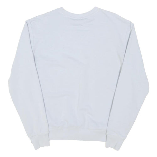 FILA Womens White Crew Neck S Cotton Blend Sweatshirt Classic Style