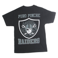 Mens Black Puro Pinche Raiders Graphic T-Shirt M Crew Neck Short Sleeve Cotton