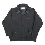 PRINTER Mens Black Activewear Jacket XL Polyester Blend Plain Zip Casual