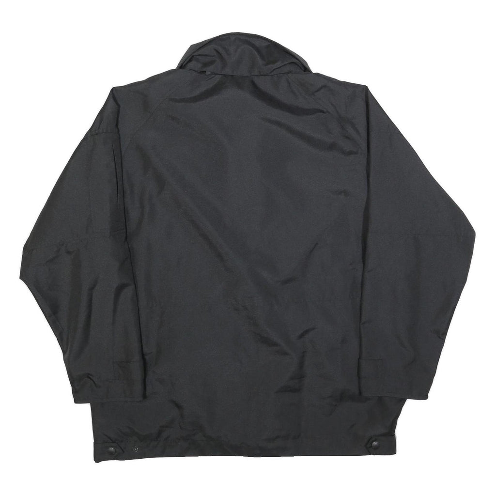 PRINTER Mens Black Activewear Jacket XL Polyester Blend Plain Zip Casual