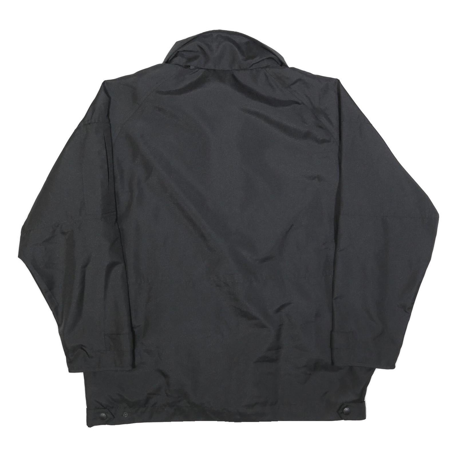 PRINTER Mens Black Activewear Jacket XL Polyester Blend Plain Zip Casual