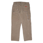 DICKIES Mens Jeans Beige Regular Straight Denim Medium W36 L32 Workwear Utility