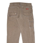 DICKIES Mens Jeans Beige Regular Straight Denim Medium W36 L32 Workwear Utility