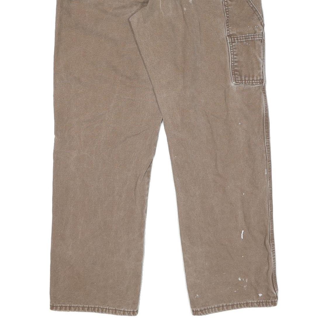 DICKIES Mens Jeans Beige Regular Straight Denim Medium W36 L32 Workwear Utility