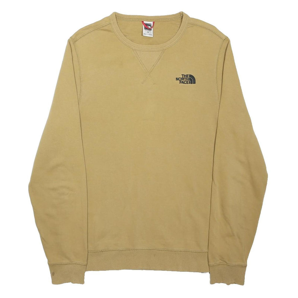 THE NORTH FACE Mens Beige Sweatshirt Crew Neck M Cotton Blend Casual Outdoor