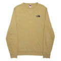 THE NORTH FACE Mens Beige Sweatshirt Crew Neck M Cotton Blend Casual Outdoor