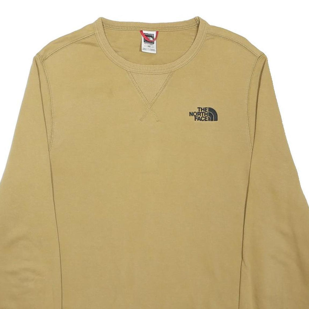 THE NORTH FACE Mens Beige Sweatshirt Crew Neck M Cotton Blend Casual Outdoor