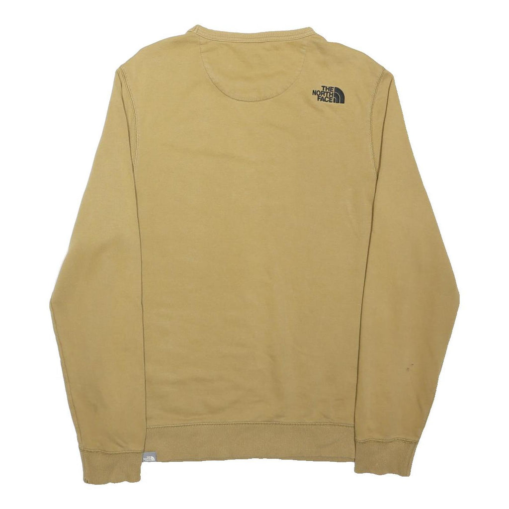 THE NORTH FACE Mens Beige Sweatshirt Crew Neck M Cotton Blend Casual Outdoor