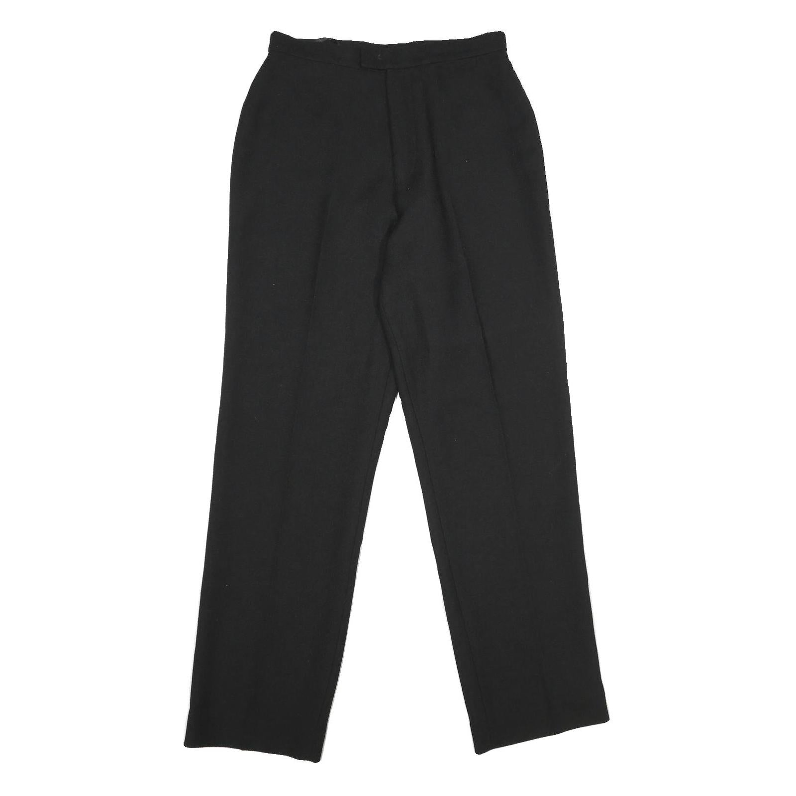 GEORGE SIMONTON Womens Polyester Black Regular Fit Straight Leg Trousers W28 L31