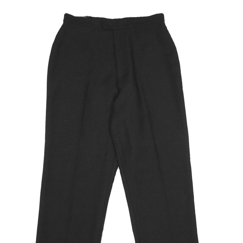 GEORGE SIMONTON Womens Polyester Black Regular Fit Straight Leg Trousers W28 L31