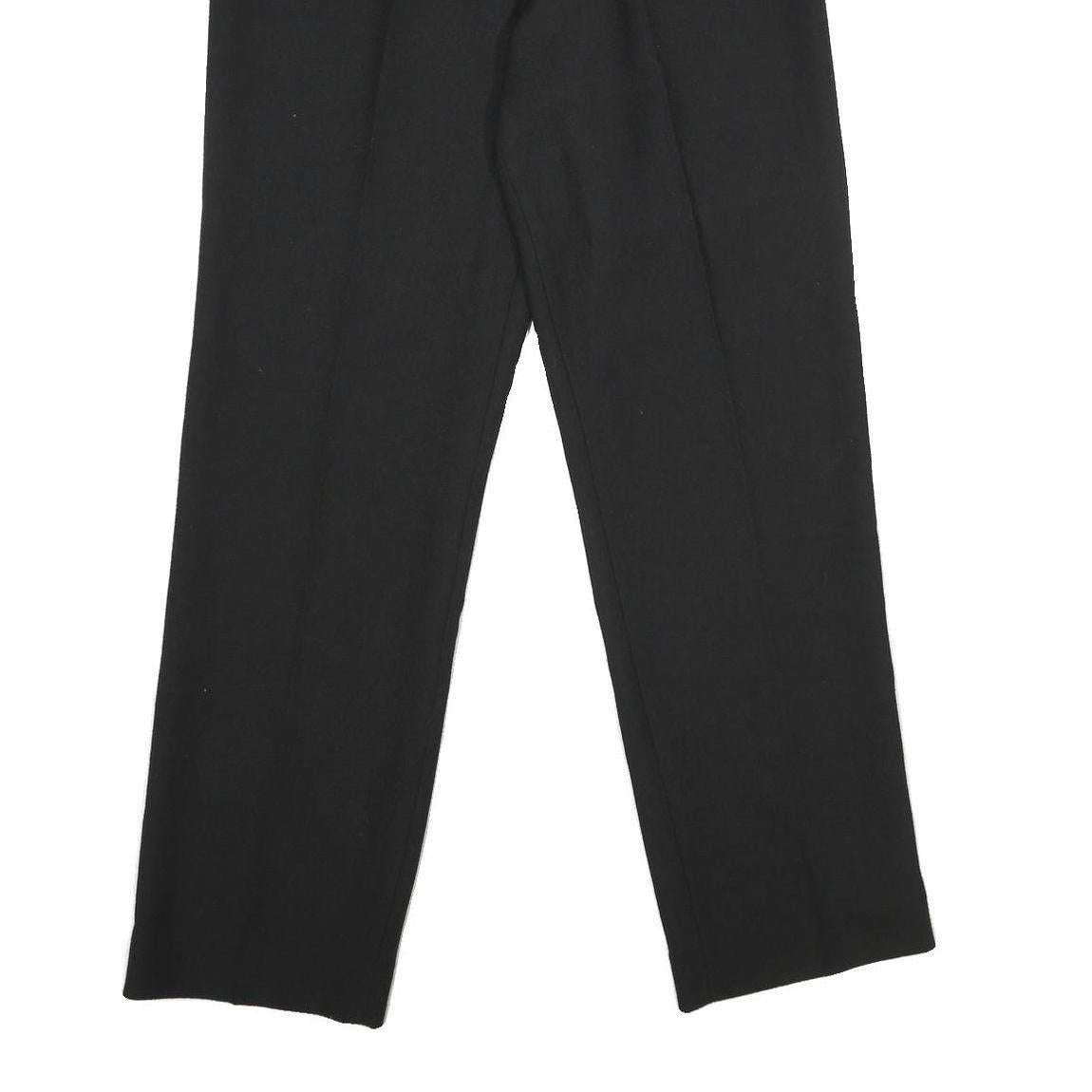GEORGE SIMONTON Womens Polyester Black Regular Fit Straight Leg Trousers W28 L31
