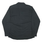 WRANGLER Mens Black Cotton Blend Long Sleeve Shirt L Button Chest Pockets Casual