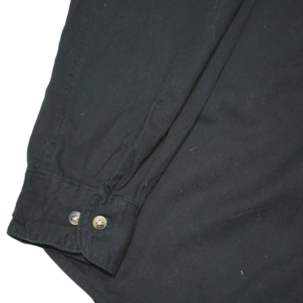 WRANGLER Mens Black Cotton Blend Long Sleeve Shirt L Button Chest Pockets Casual