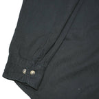 WRANGLER Mens Black Cotton Blend Long Sleeve Shirt L Button Chest Pockets Casual