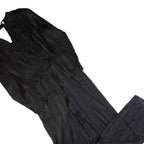 & OTHER STORIES Womens Jumpsuit Black Striped Wide-Leg S