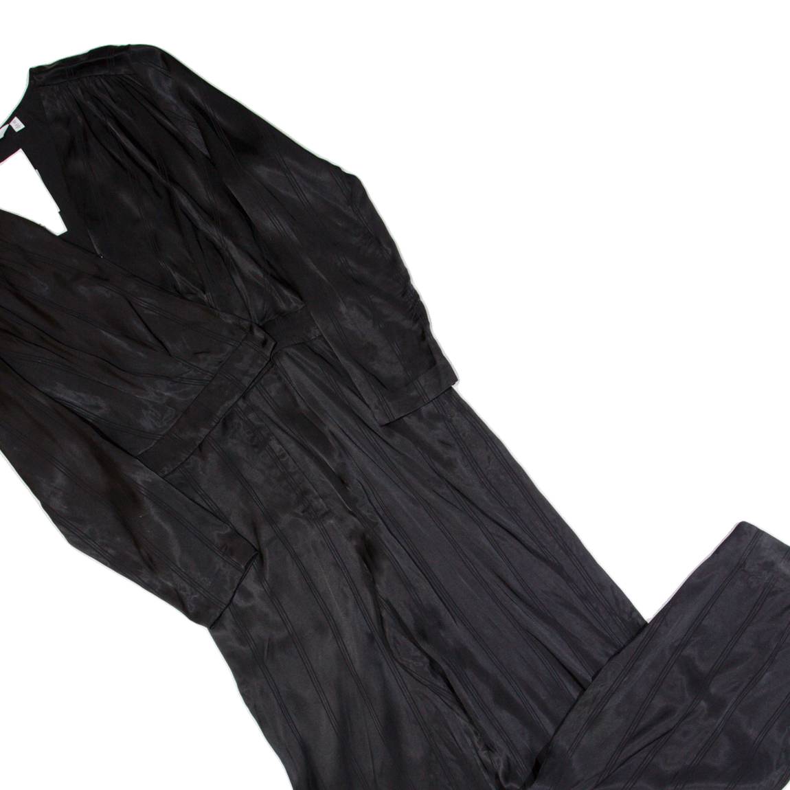 & OTHER STORIES Womens Jumpsuit Black Striped Wide-Leg S