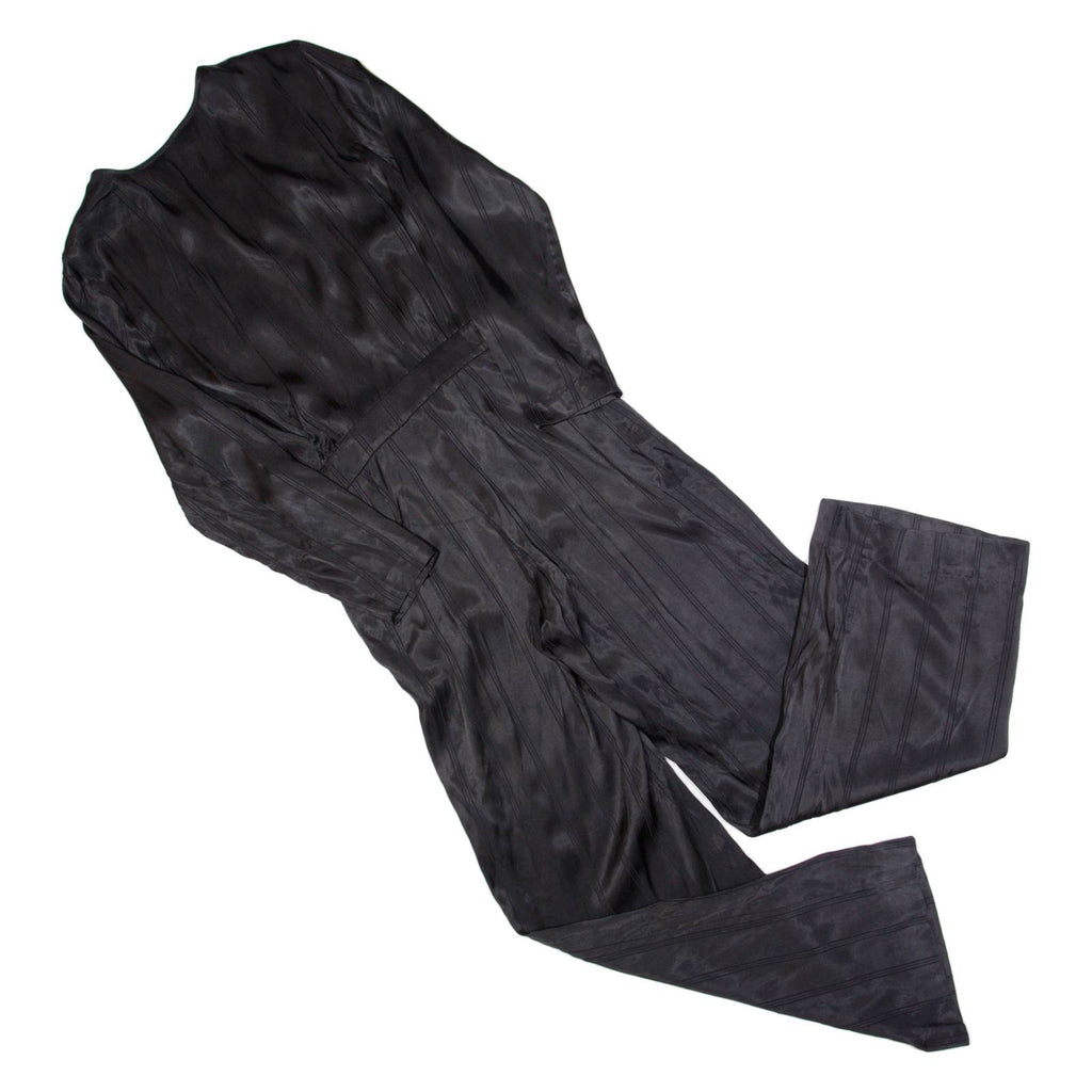 & OTHER STORIES Womens Jumpsuit Black Striped Wide-Leg S