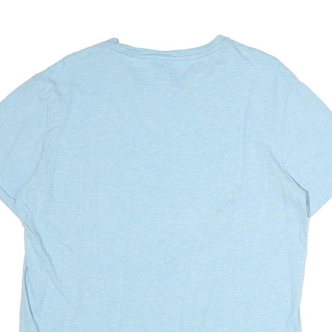 POLO RALPH LAUREN Mens Light Blue Crew Neck T-Shirt M Purple Pony Logo Casual