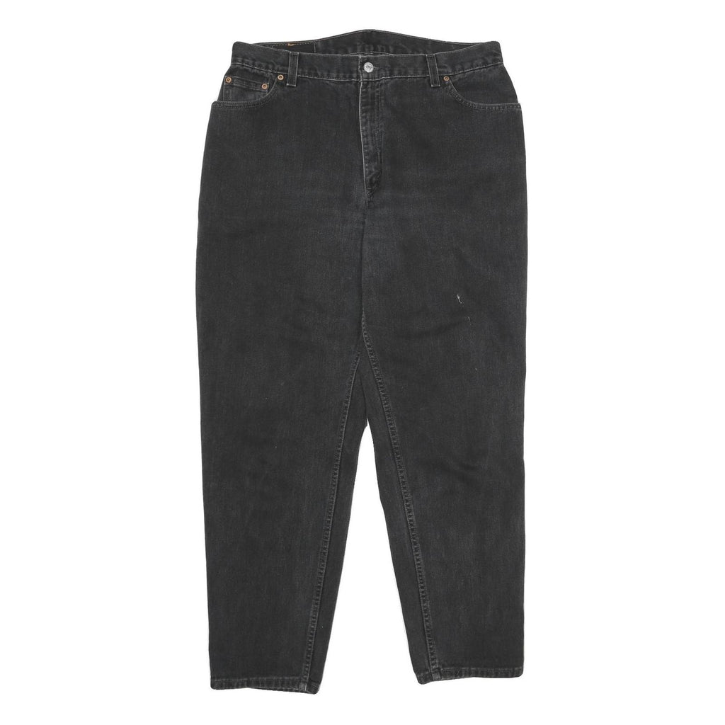 LEVI'S 550 Womens Jeans Black Relaxed Tapered Denim Medium W34 L30 Vintage Made