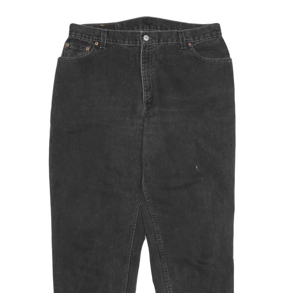 LEVI'S 550 Womens Jeans Black Relaxed Tapered Denim Medium W34 L30 Vintage Made