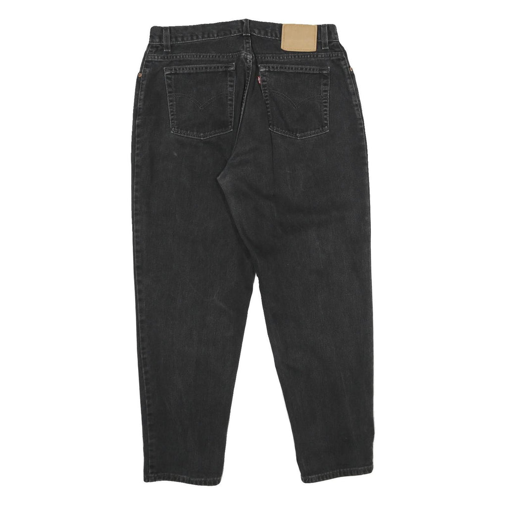 LEVI'S 550 Womens Jeans Black Relaxed Tapered Denim Medium W34 L30 Vintage Made