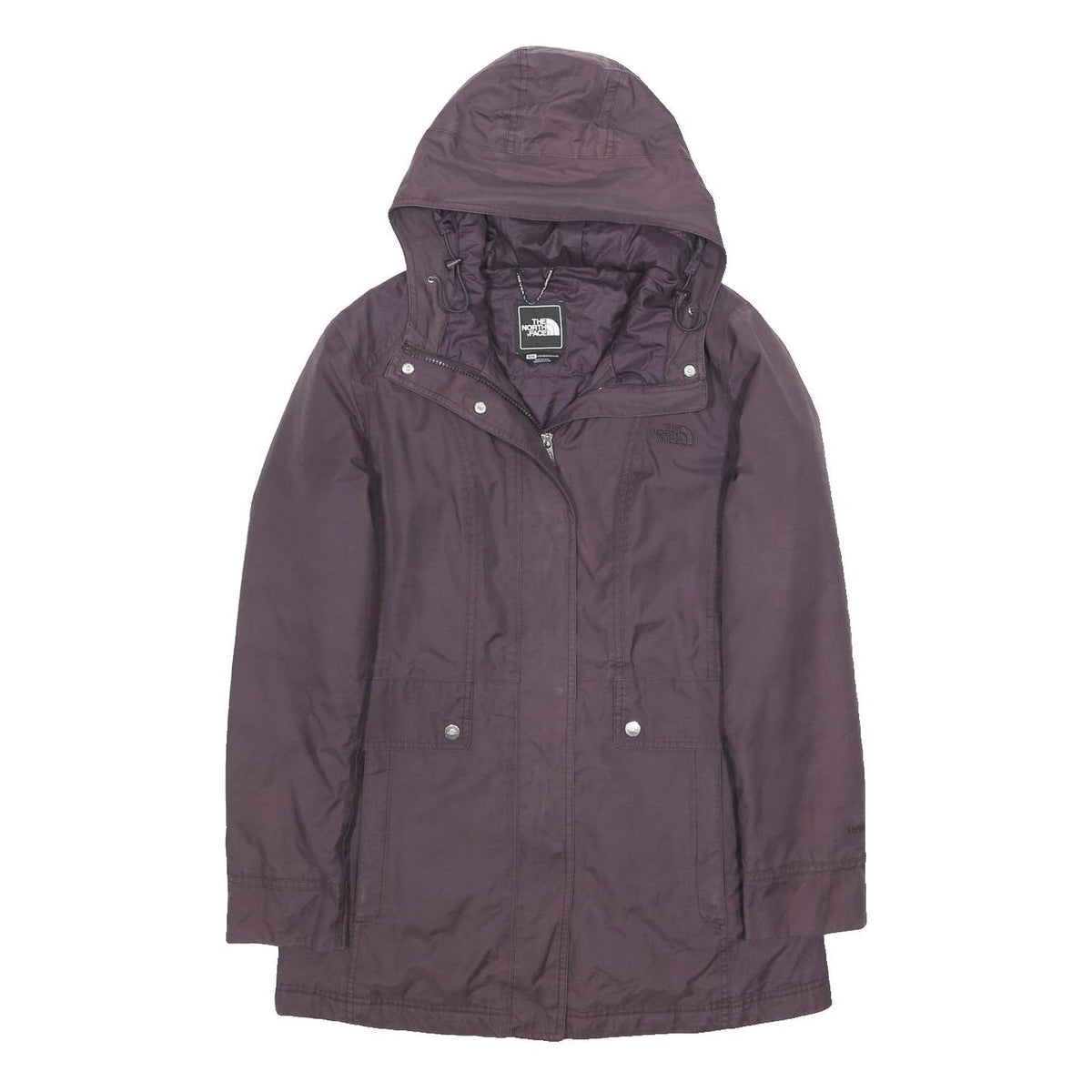 THE NORTH FACE Womens Purple Hooded Zip Jacket M Cotton Blend Outdoor Casual