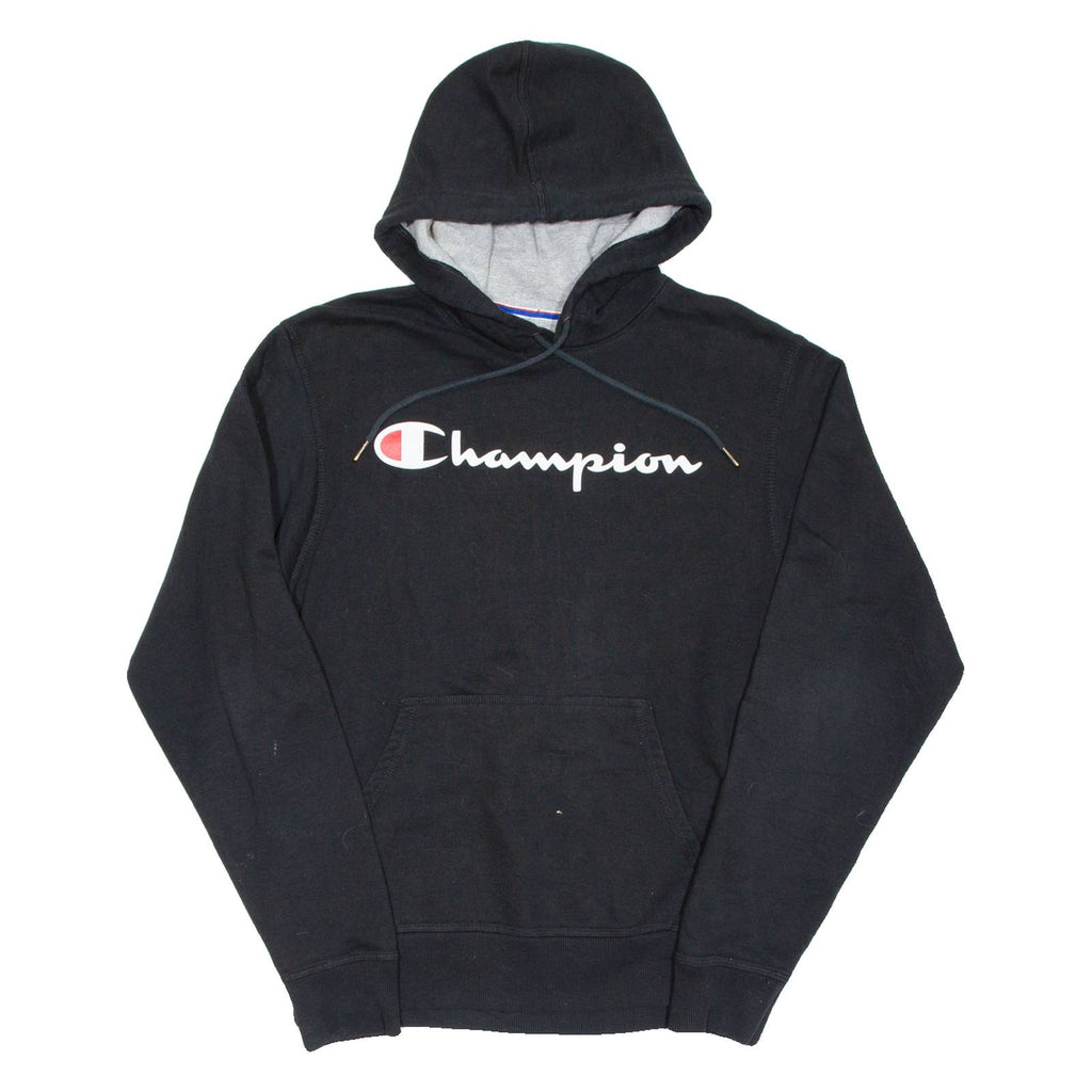 CHAMPION Mens Black Hoodie S