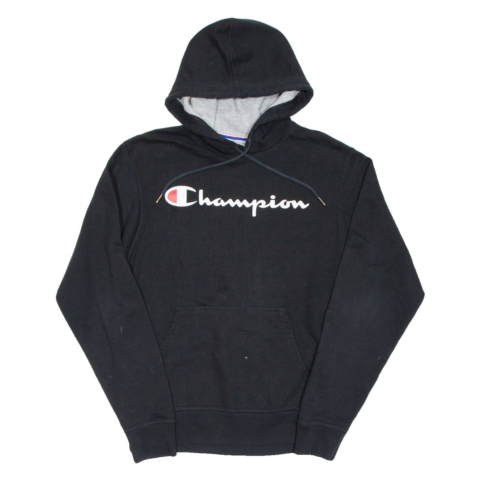 CHAMPION Mens Black Hoodie S