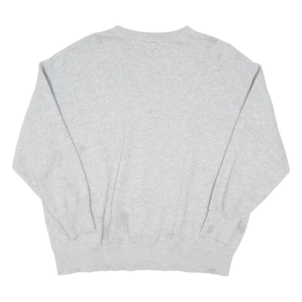 NIKE Mens Grey Crew Neck M Cotton Blend Sweatshirt Pullover Casual Sportswear