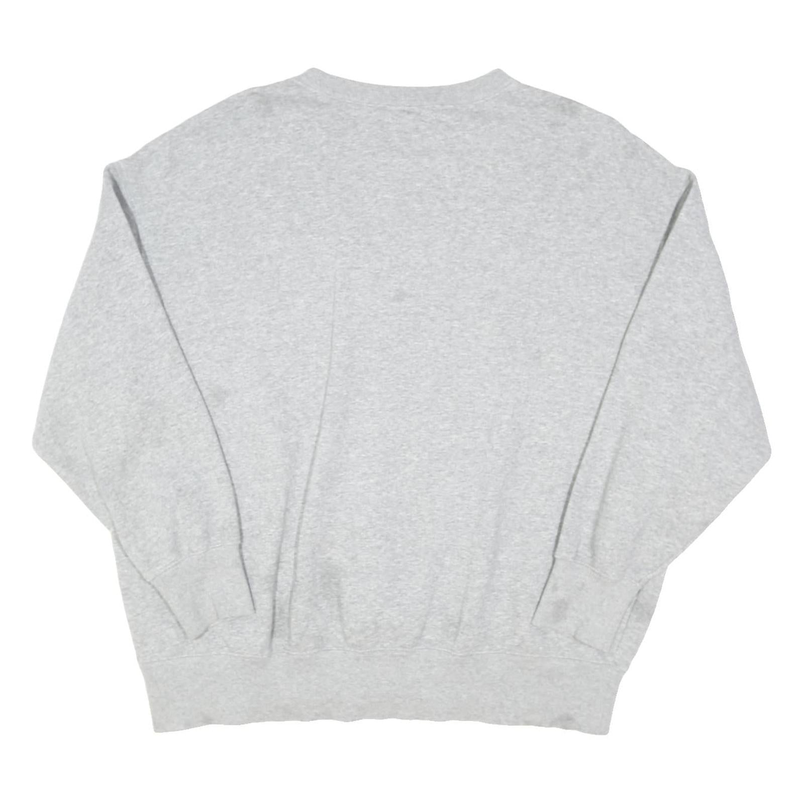 NIKE Mens Grey Crew Neck M Cotton Blend Sweatshirt Pullover Casual Sportswear