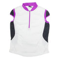 BRUNEX Cycling Womens Jersey White Sleeveless 1/2 Zip L