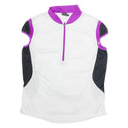 BRUNEX Cycling Womens Jersey White Sleeveless 1/2 Zip L