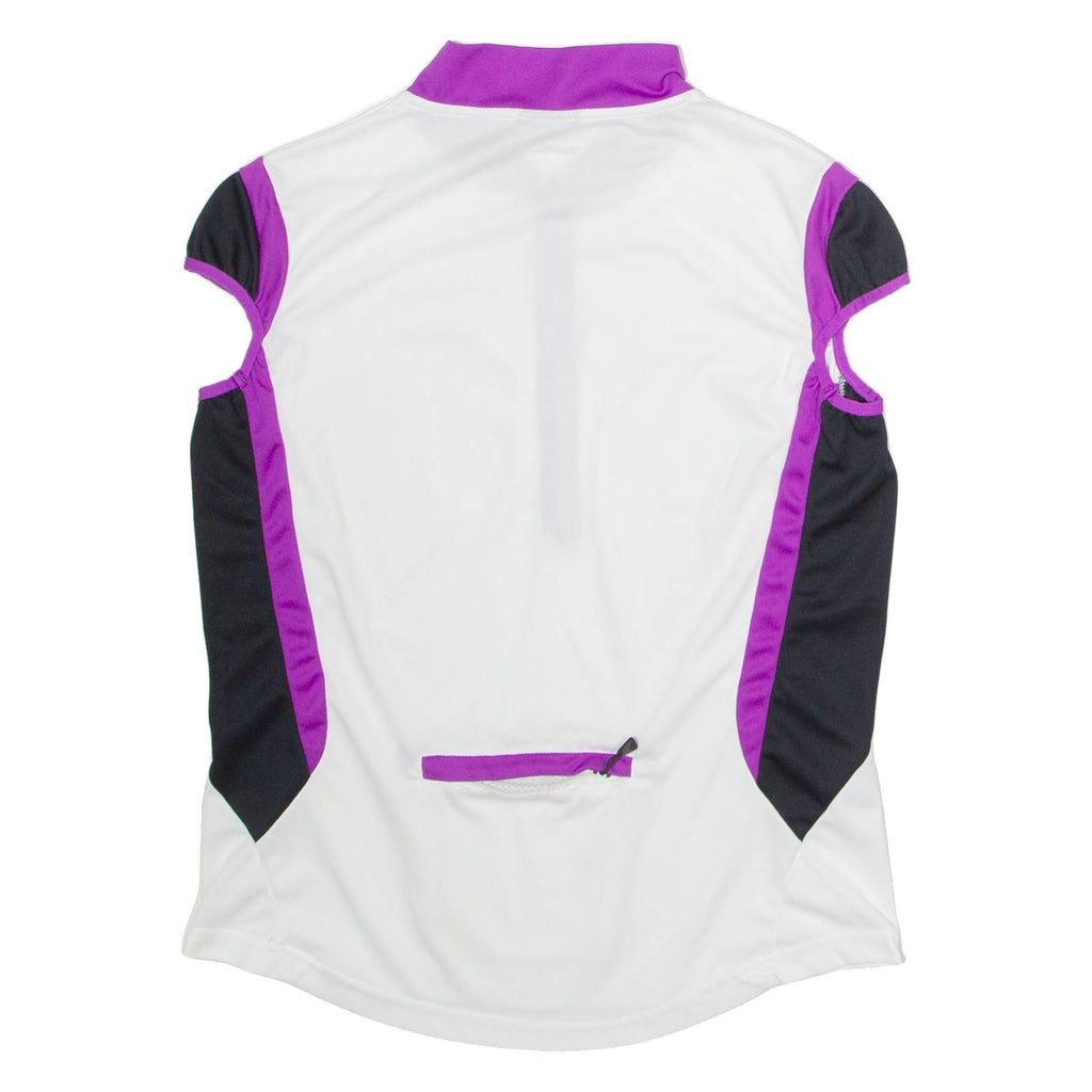 BRUNEX Cycling Womens Jersey White Sleeveless 1/2 Zip L