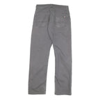 DICKIES Mens Cotton Blend Grey Regular Straight Trousers W30 L30 Workwear Zip