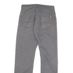DICKIES Mens Cotton Blend Grey Regular Straight Trousers W30 L30 Workwear Zip