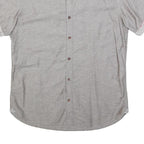 TED BAKER Mens Grey Short Sleeve Summer Shirt M Casual Cotton Blend