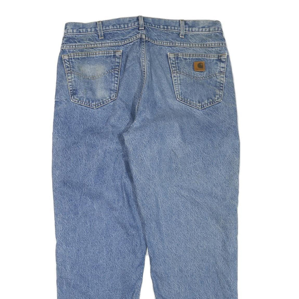 CARHARTT Mens Light Blue Regular Fit Straight Denim Cotton Blend Jeans W38 L32