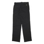 DICKIES Mens Cotton Blend Black Regular Straight Trousers W30 L31 Workwear