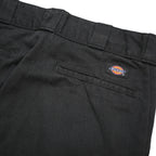 DICKIES Mens Cotton Blend Black Regular Straight Trousers W30 L31 Workwear