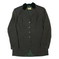 ALESSANDRO ALBANESE Womens Blazer Jacket Green Wool 90s Chevron M