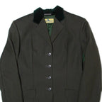 ALESSANDRO ALBANESE Womens Blazer Jacket Green Wool 90s Chevron M
