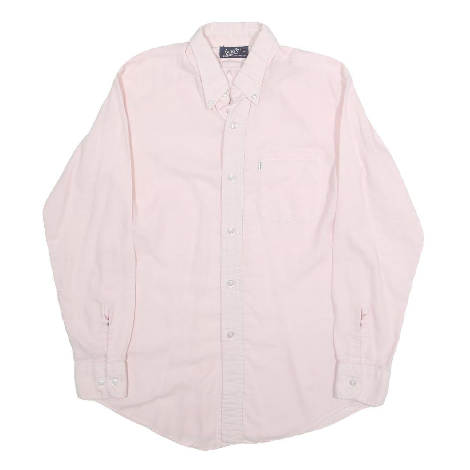 LEVI'S Mens Pink Cotton Button-Down Shirt M Classic Fit Casual Long Sleeve