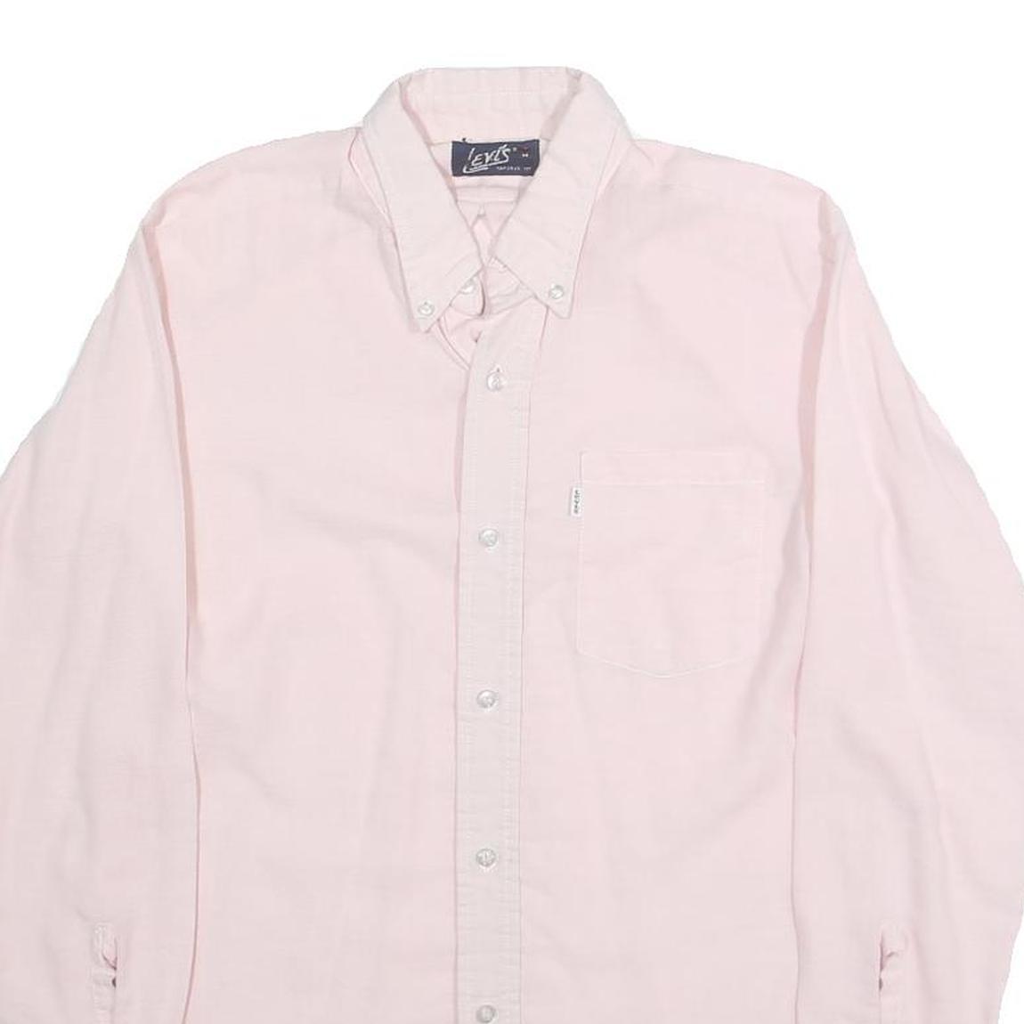 LEVI'S Mens Pink Cotton Button-Down Shirt M Classic Fit Casual Long Sleeve