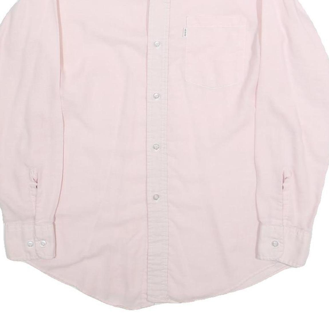 LEVI'S Mens Pink Cotton Button-Down Shirt M Classic Fit Casual Long Sleeve
