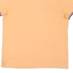 TOMMY HILFIGER Mens Peach Polo Shirt XS Striped Collar Short Sleeve Cotton Blend