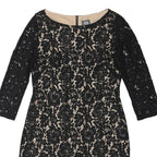 VINCE CAMUTO Womens Black & Nude Lace Day Dress Polyester Blend Three Quarter