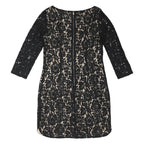 VINCE CAMUTO Womens Black & Nude Lace Day Dress Polyester Blend Three Quarter