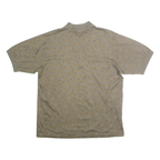 BOBBY JONES Mens Beige Printed Short Sleeve Polo Shirt M Cotton Casual