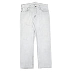 LEVI'S 514 Slim Mens Jeans White Slim Straight Denim Light W34 L30 Stylish